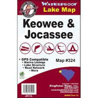 Buy map Keowee/Jocassee Lakes SC Fishing Map
