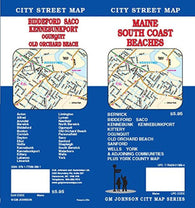 Buy map Maine South Coast Beaches : city street map = Biddeford : Saco : Kennebunkport : Ogunquit : Old Orchard Beach : city street map