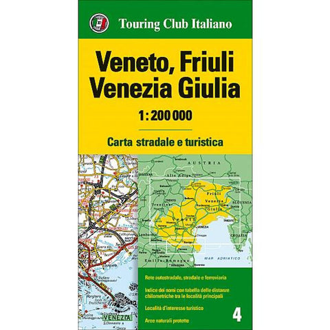 Buy map Veneto and Friuli-Venezia Giulia, Italy