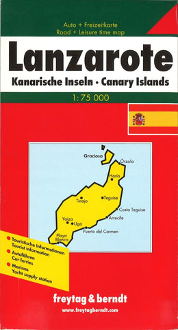 Buy map Lanzarote, Spain by Freytag-Berndt und Artaria