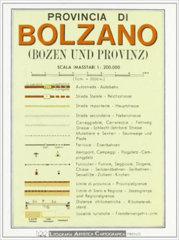 Buy map Bolzano Province, Italy by Litografia Artistica Cartografica