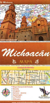 Buy map Michoacan, Mexico, State and Major Cities Map by Ediciones Independencia