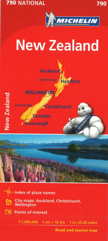 Buy map Micchelin: New Zealand Road and Tourist Map by Michelin Travel Partner