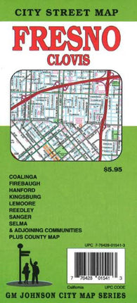 Buy map Fresno and Clovis, California by GM Johnson
