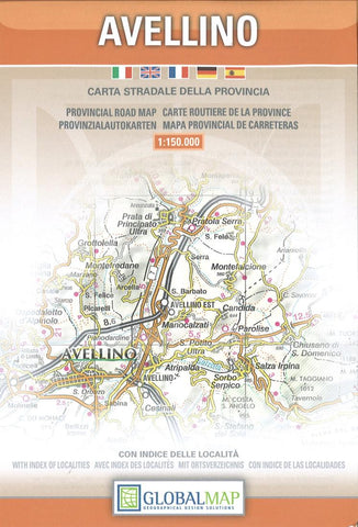 Buy map Avellino Province, Italy by Litografia Artistica Cartografica