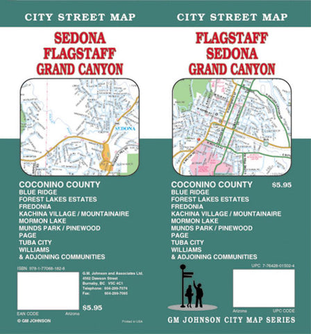 Buy map Flagstaff, Sedona and Grand Canyon, Arizona by GM Johnson