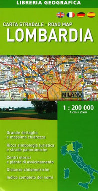Buy map Lombardia, Italy, Road Map by Libreria Geografica