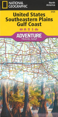 Buy map U.S. Southeastern Plains, Gulf Coast Adventure Map (3125) by National Geographic Maps