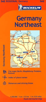 Buy map Germany, Northeast (542) by Michelin Maps and Guides