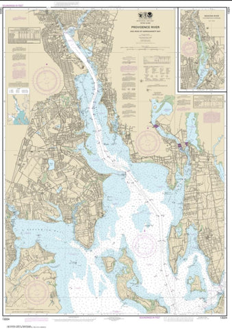 Buy map Providence River and Head of Narragansett Bay (13224-40) by NOAA