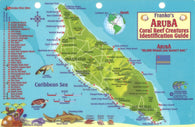 Buy map Frankos Aruba coral reef creatures identification guide