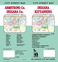 Buy map Kittanning, Armstrong, and Indiana County, PA by GM Johnson