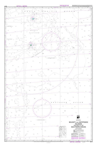 Buy map BOUNTY AND ANTIPODES ISLANDS AND PART OF THE SOUTHERN OCEAN (31) by Land Information New Zealand (LINZ)