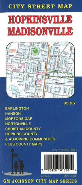 Buy map Hopkinsville and Madisonville, Kentucky by GM Johnson
