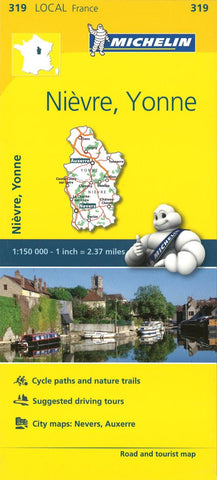 Buy map Michelin: Nievre, Yonne, France Road and Tourist Map by Michelin Maps and Guides