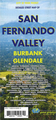 Buy map San Fernando Valley, Glendale, and Burbank Map