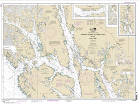 Buy map Stephens Passage to Cross Sound, including Lynn Canal (17300-32) by NOAA