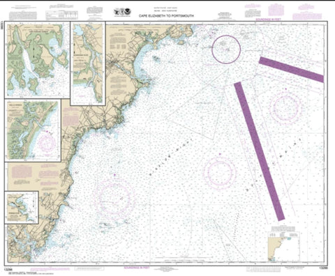 Buy map Cape Elizabeth to Portsmouth; Cape Porpoise Harbor; Wells Harbor; Kennebunk River; Perkins Cove (13286-32) by NOAA