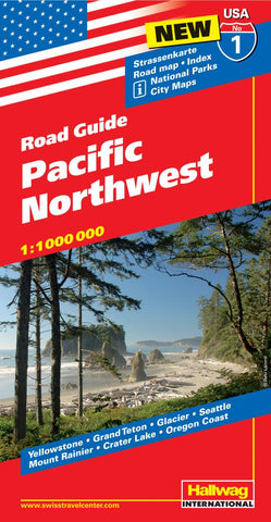 Buy map USA 1: Pacific Northwest by Hallwag