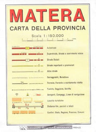 Buy map Matera Province, Italy by Litografia Artistica Cartografica