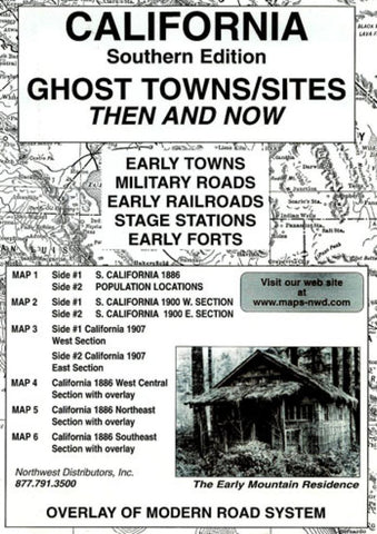 Buy map California, South, Ghost Towns, 6-Map Set, Then and Now by Northwest Distributors