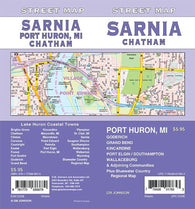 Buy map Sarnia / Chatham / Goderich / Port Huron MI, Ontario Street Map