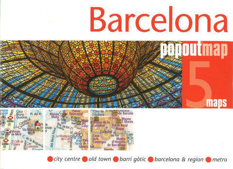 Buy map Barelona, Spain PopOut 5 Maps by PopOut Products, Compass Maps Ltd.