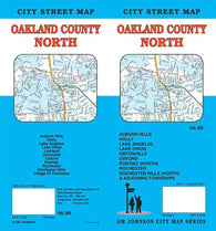 Buy map Oakland County North, Michigan by GM Johnson