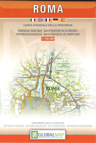 Buy map Roma Province, Italy by Litografia Artistica Cartografica