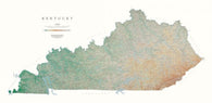 Buy map Kentucky, Physical, Laminated Wall Map by Raven Maps