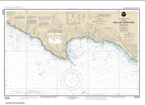 Buy map San Luis Obispo Bay, Port San Luis (18704-13) by NOAA