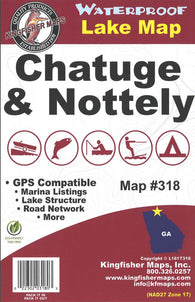 Buy map Chatuge & Nottely Lakes & Hiwassee Reservoir Fishing Map