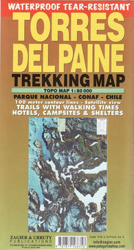 Buy map Torres del Paine : trekking map : Parque Nacional-Conaf-Chile