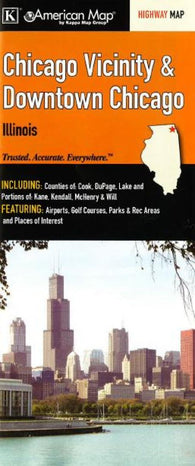 Buy map Chicago, Illinois, Vicinity by Kappa Map Group
