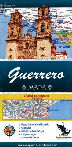Buy map Guerrero, Mexico, State and Major Cities Map by Ediciones Independencia