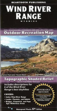 Buy map Wind River Range : Wyoming : outdoor recreation map : topographic shaded relief