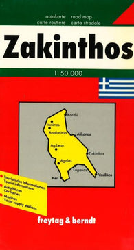 Buy map Zakynthos, Greece by Freytag-Berndt und Artaria