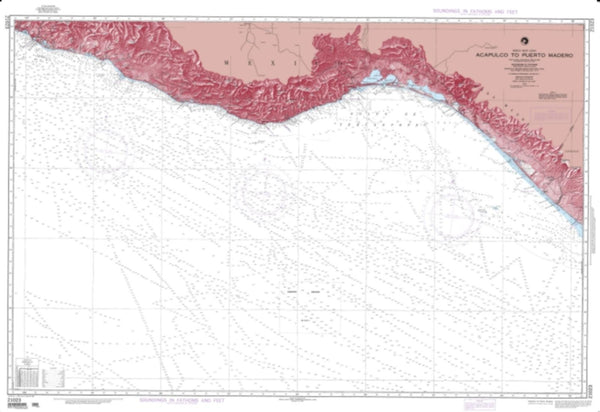 Buy map Acapulco To Puerto Madero (Mexico - West Coast) (NGA-21023-41) by National Geospatial-Intelligence Agency