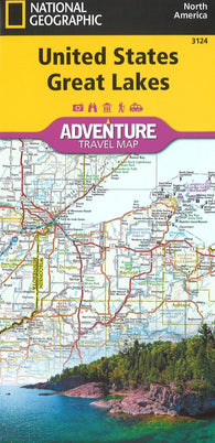 Buy map U.S. Great Lakes Adventure Map (3124) by National Geographic Maps