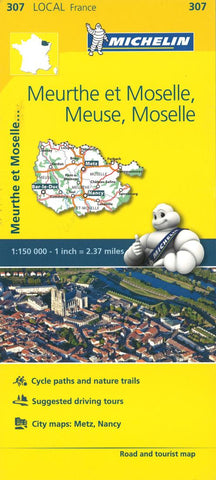 Buy map Michelin: Meurthe-et-Moselle, Meuse, Moselle Road and Tourist Map by Michelin Travel Partner