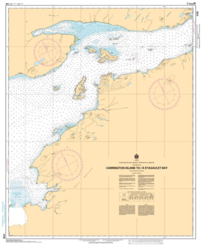Buy map Carrington Island to/a Etagaulet Bay by Canadian Hydrographic Service
