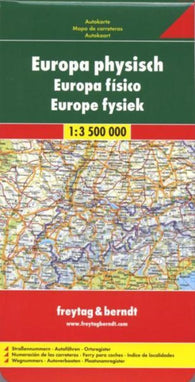 Buy map Europe, physical by Freytag-Berndt und Artaria