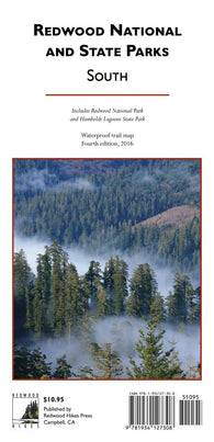Buy map Redwood National and State Parks, South, waterproof by Redwood Hikes Press