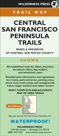 Buy map Central San Francisco, California Peninsula Trails by Wilderness Press