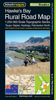 Buy map Hawkes Bay, New Zealand, Rural Roads Topographic Map by Kiwi Maps