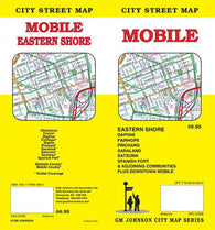 Buy map Mobile, Alabama Street Map by GM Johnson