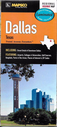 Buy map Dallas, Texas, laminated by Kappa Map Group