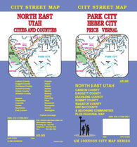 Buy map Park City, Heber City, Price and Vernal, Utah by GM Johnson