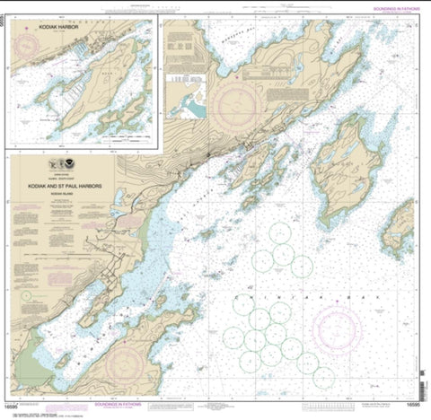 Buy map Kodiak and St. Paul harbors; Kodiak Harbor (16595-16) by NOAA