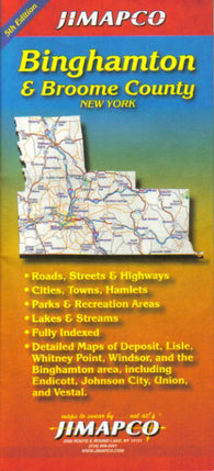 Buy map Binghamton and Broome County, New York by Jimapco